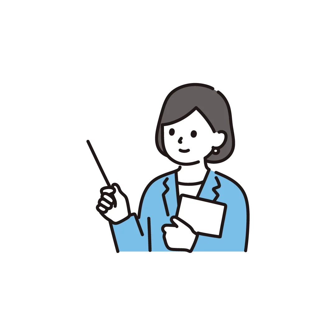 Illustration of a business person presenting with a pointer