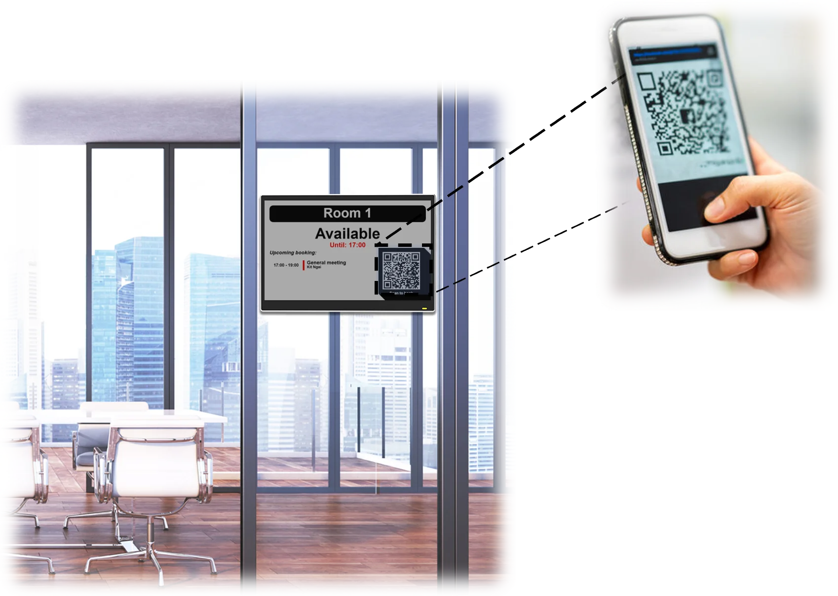 Offision - Scan QR code to book