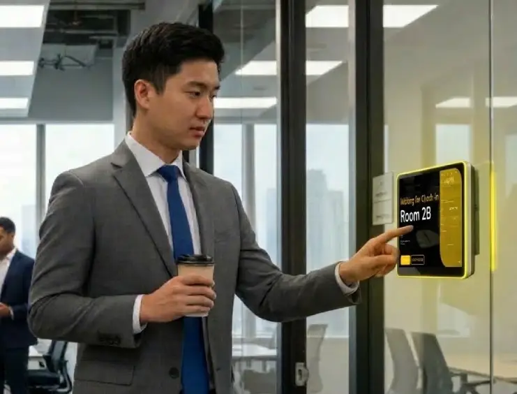 Check in at the door