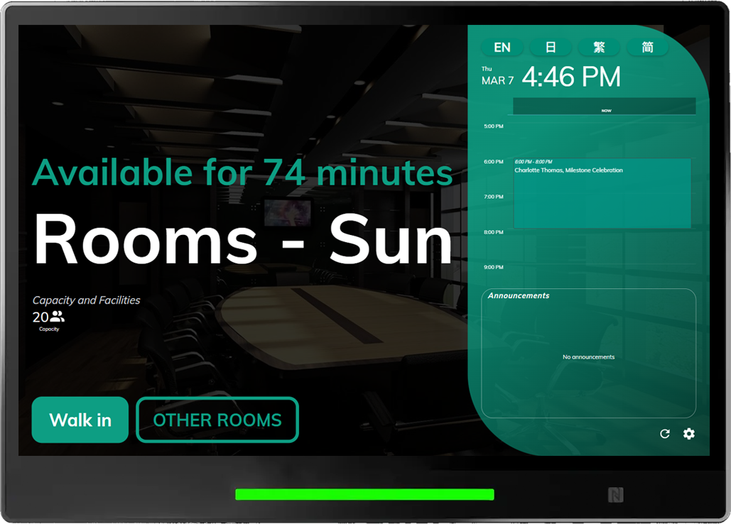 Indicates that someone is using the room. Please do not disturb.