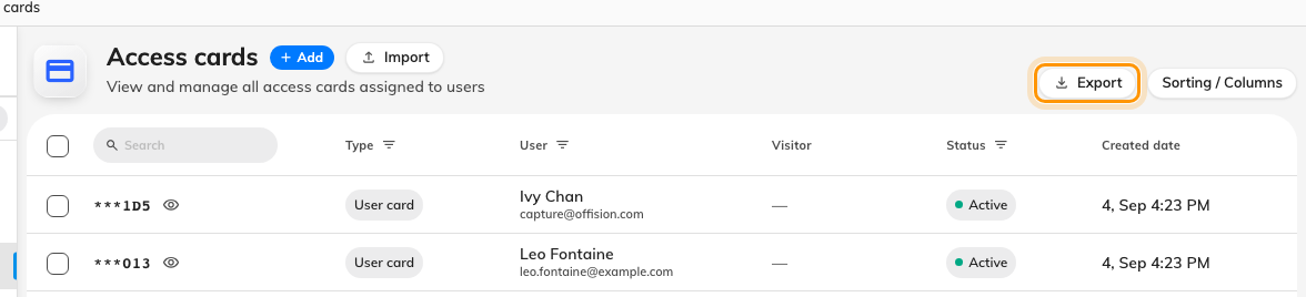 Export first. The file that comes back is the file to send back.