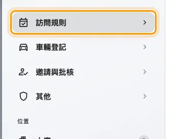 訪問規則，第三個頁面——卡片在頁面的最底部。
