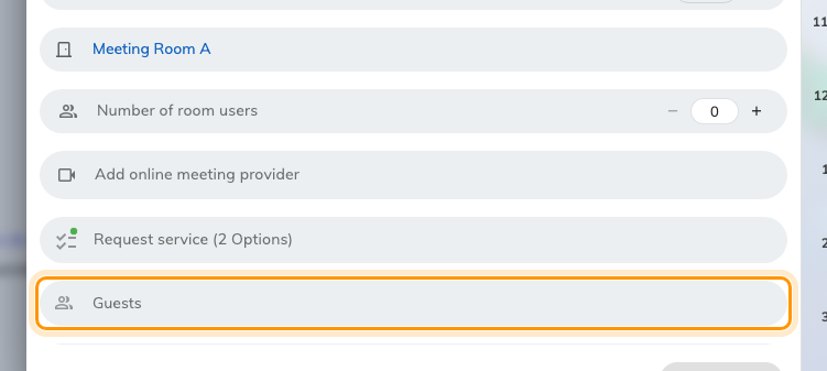 The renamed field on the booking form. It still invites attendees.