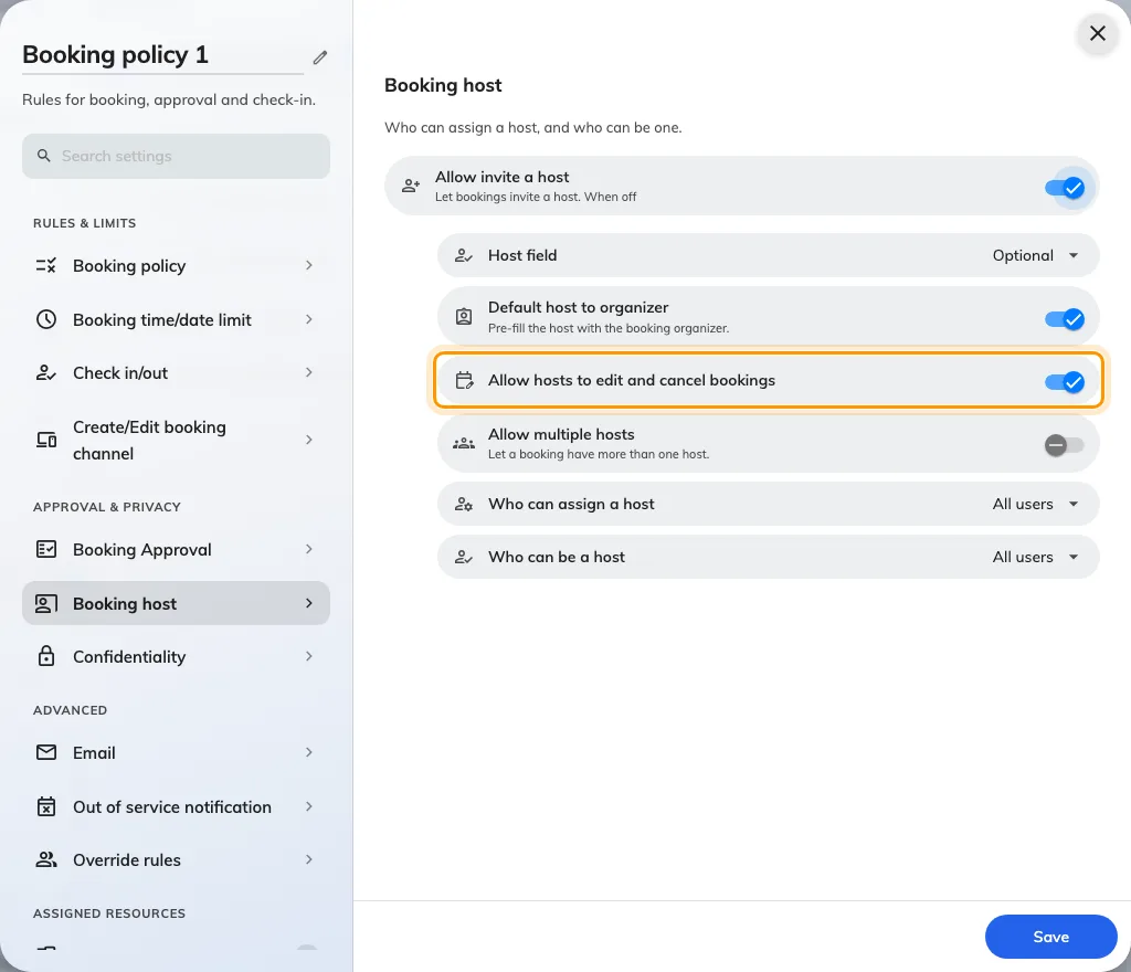 Let hosts manage their bookings