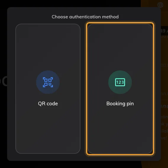 With several methods enabled, the panel asks which one first.