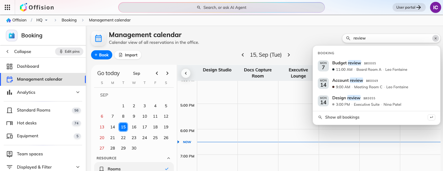 Find a booking without knowing its date