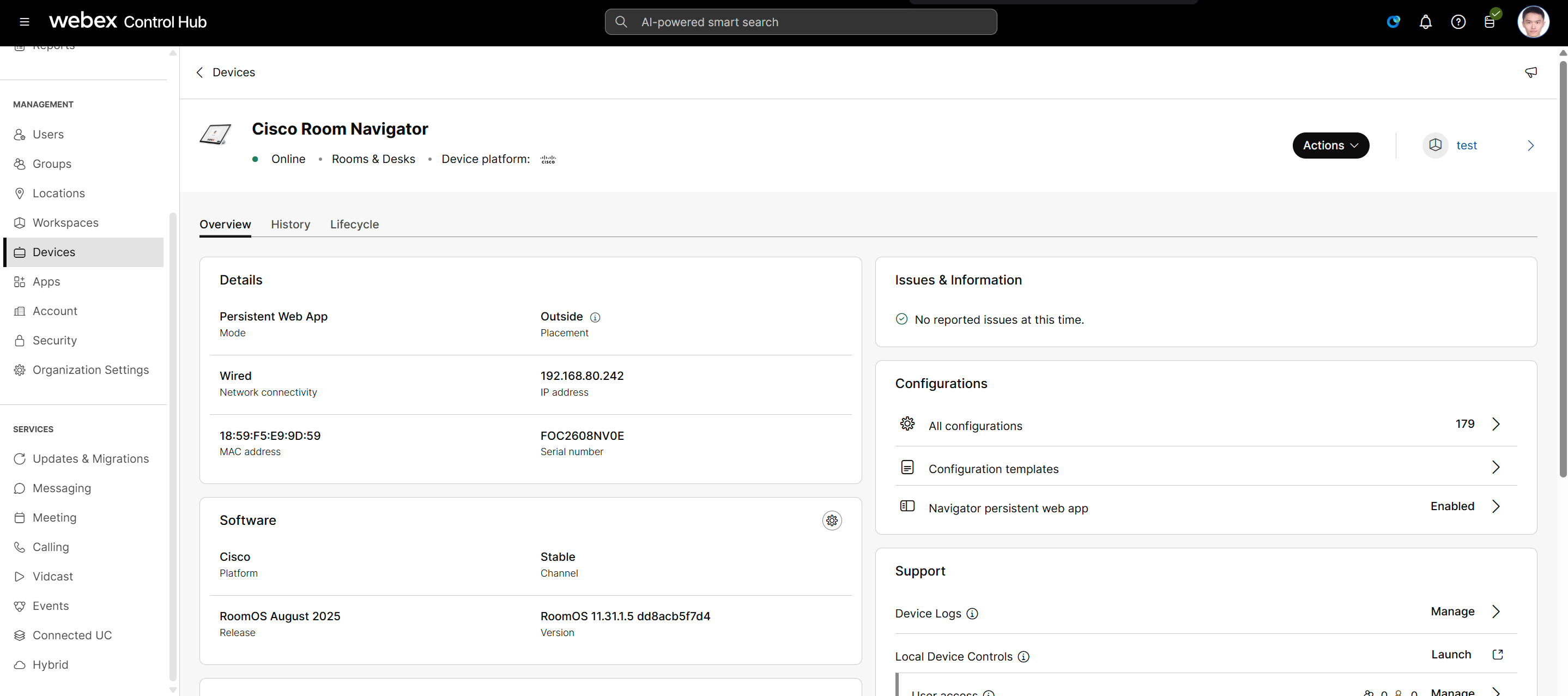 Configurations と All configurations。