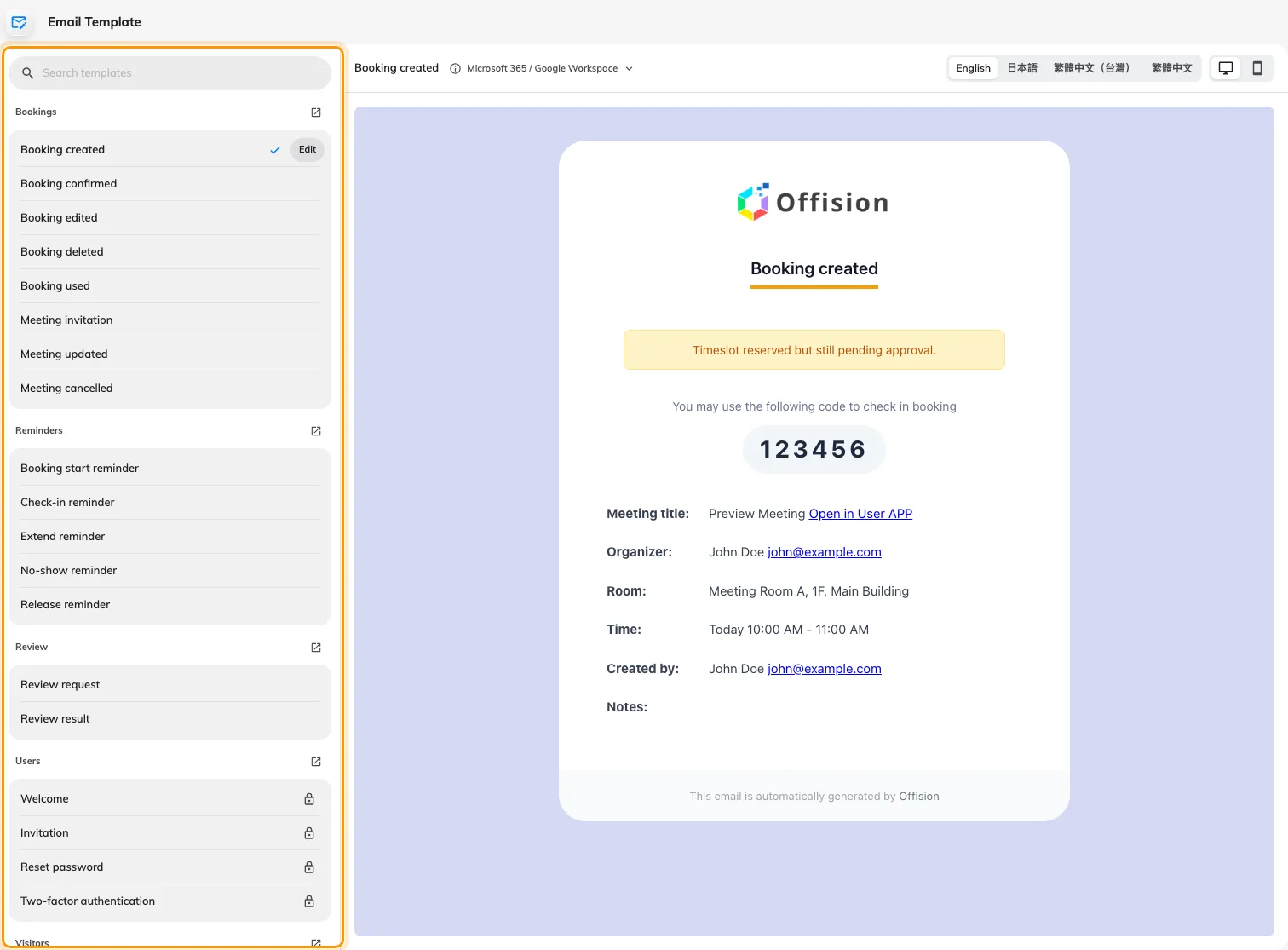 Edit an email beside its preview