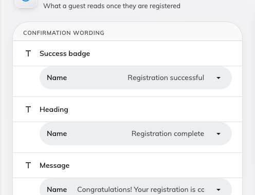 Three optional lines. Blank keeps the built-in wording.