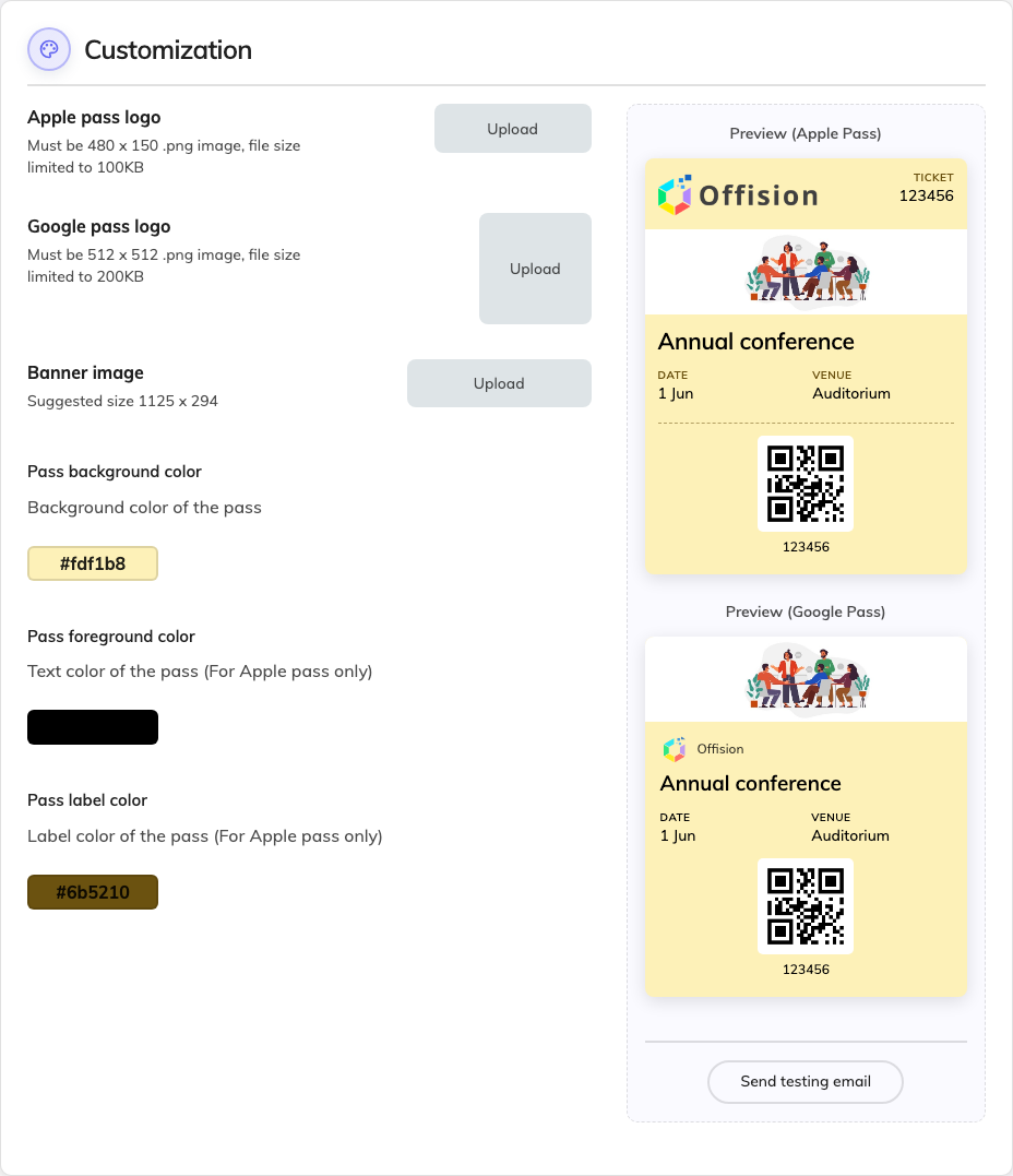 Redesigned event pages