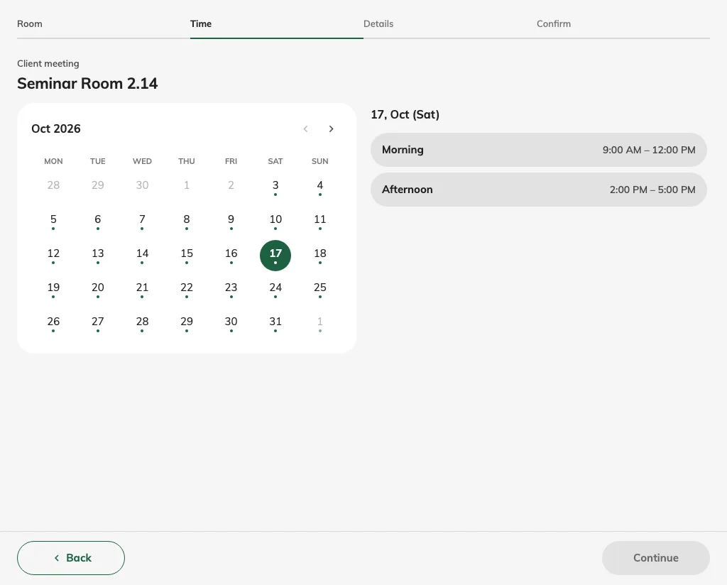Custom time offers named blocks.