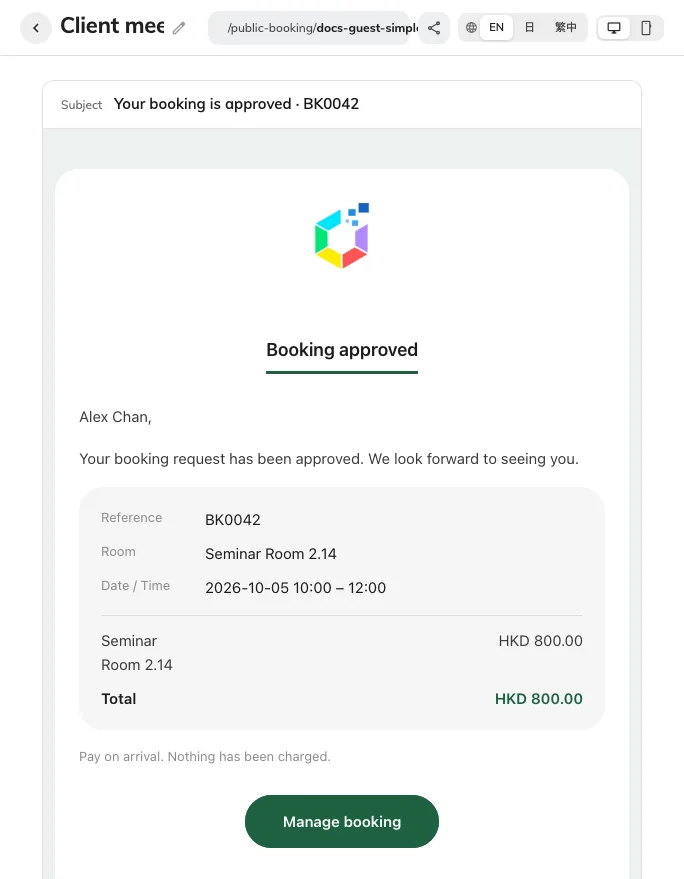 Review-result previews have their own send switch.