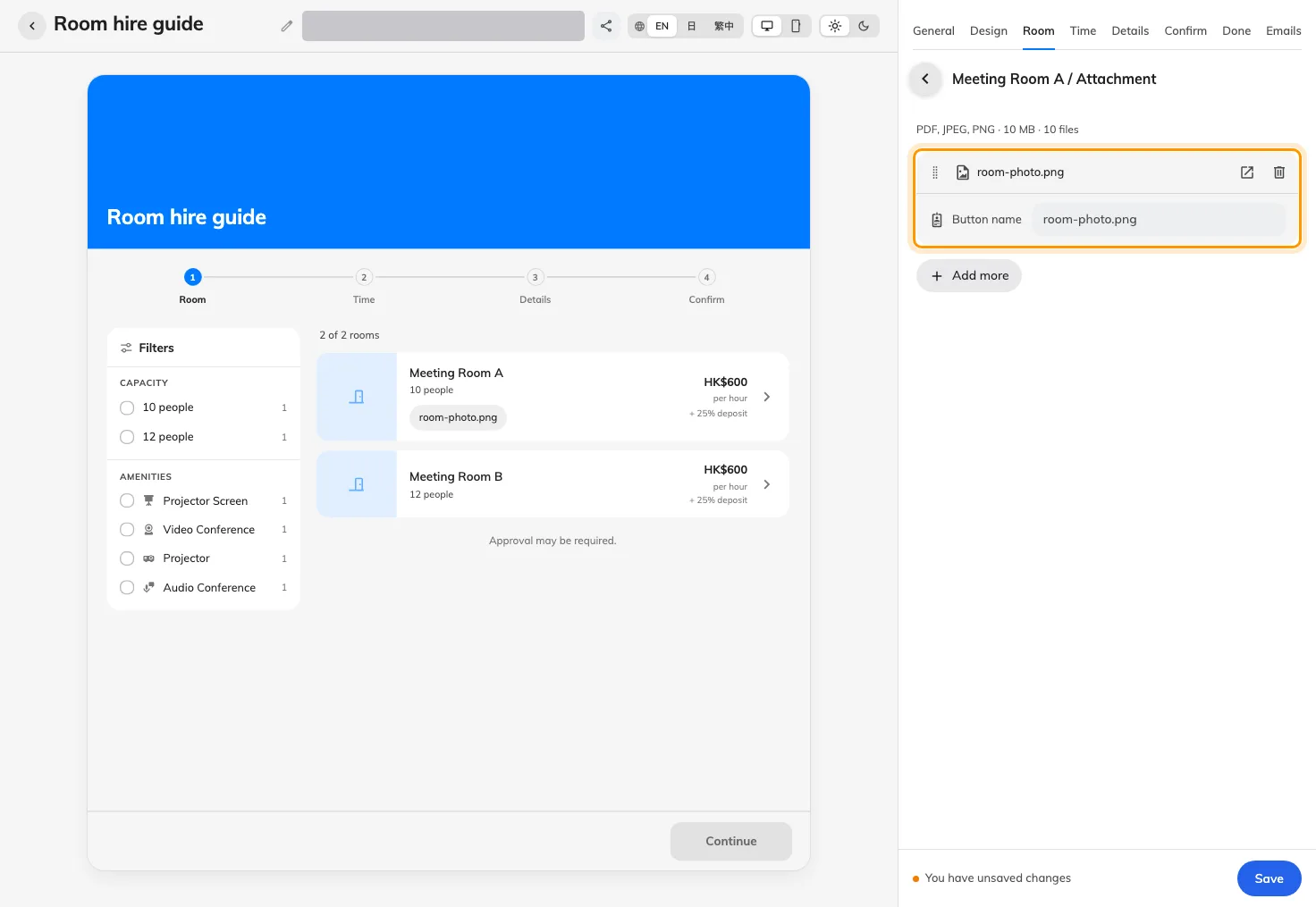 Keep reference files with each room