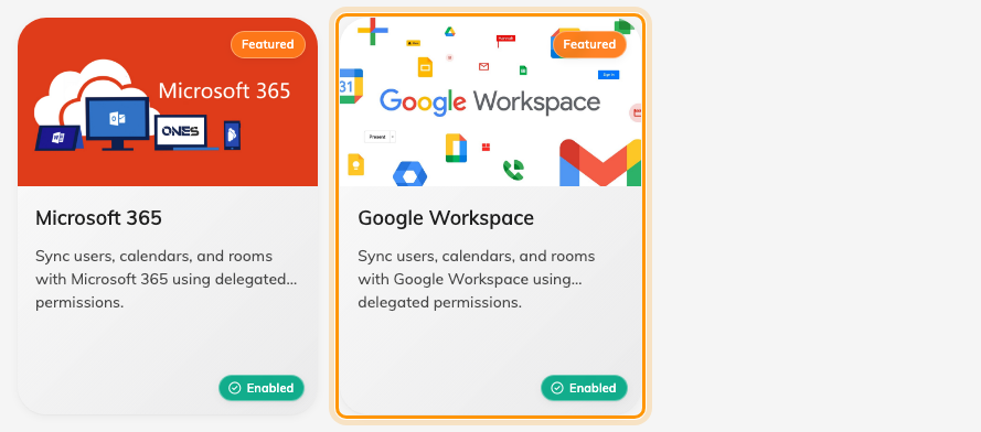 The marketplace, with Google Workspace among the suggested apps.