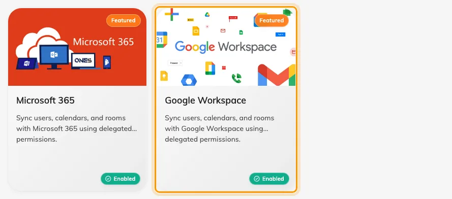 The marketplace, with Google Workspace among the suggested apps.
