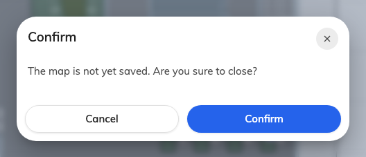 The warning on closing. Cancel, then Save.