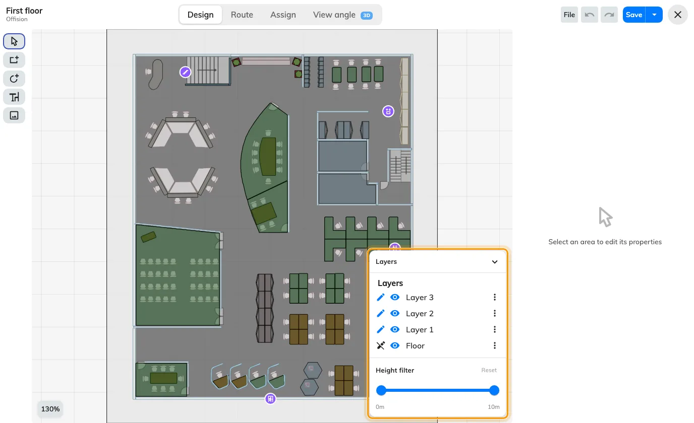 Which layer you are editing, and which ones you can see.