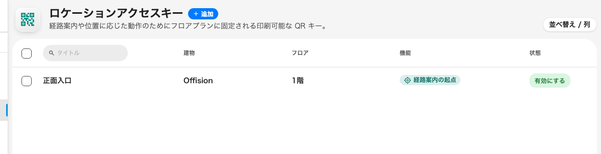 1行が1枚の印刷ステッカー。