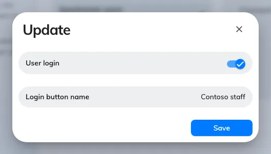 Each connection names its own sign-in button — the only thing that tells two directories' people apart on the login page.