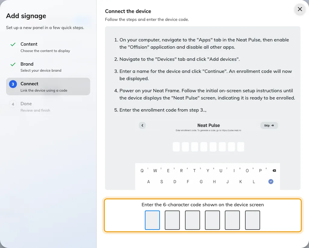 The Neat Frame guideline, and the field that claims the screen.