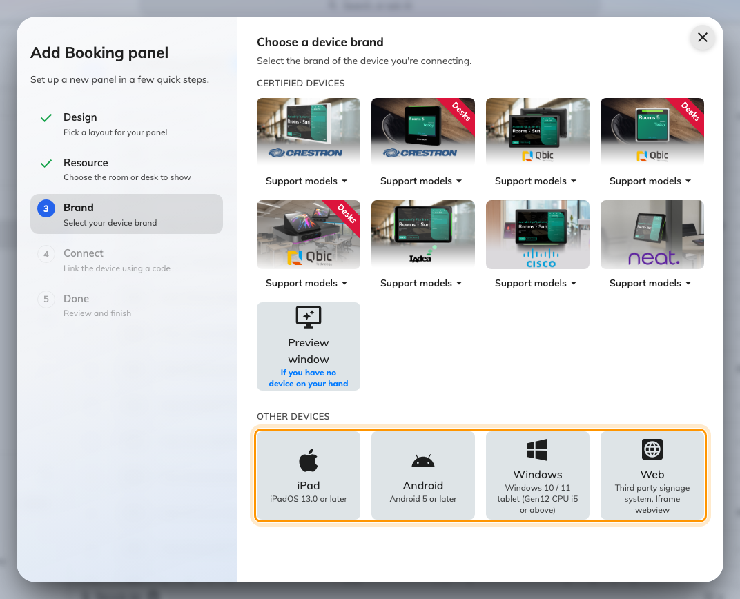 Other devices, under the certified tiles.