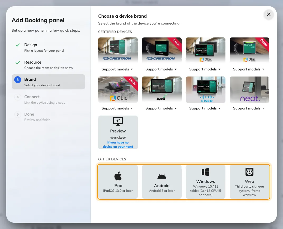 Other devices, under the certified tiles.