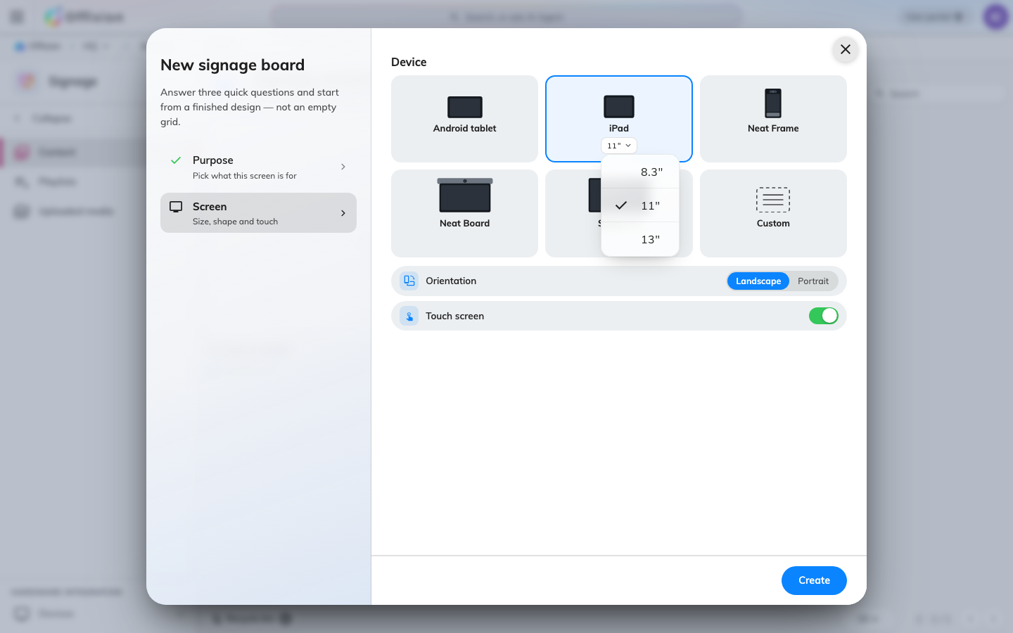 Say which device, not which size