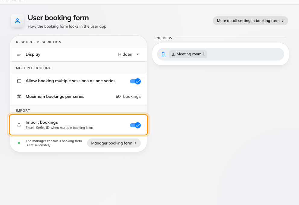 Import bookings from the app