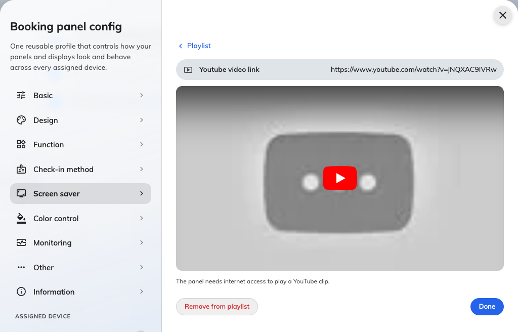 A YouTube item, with its preview.