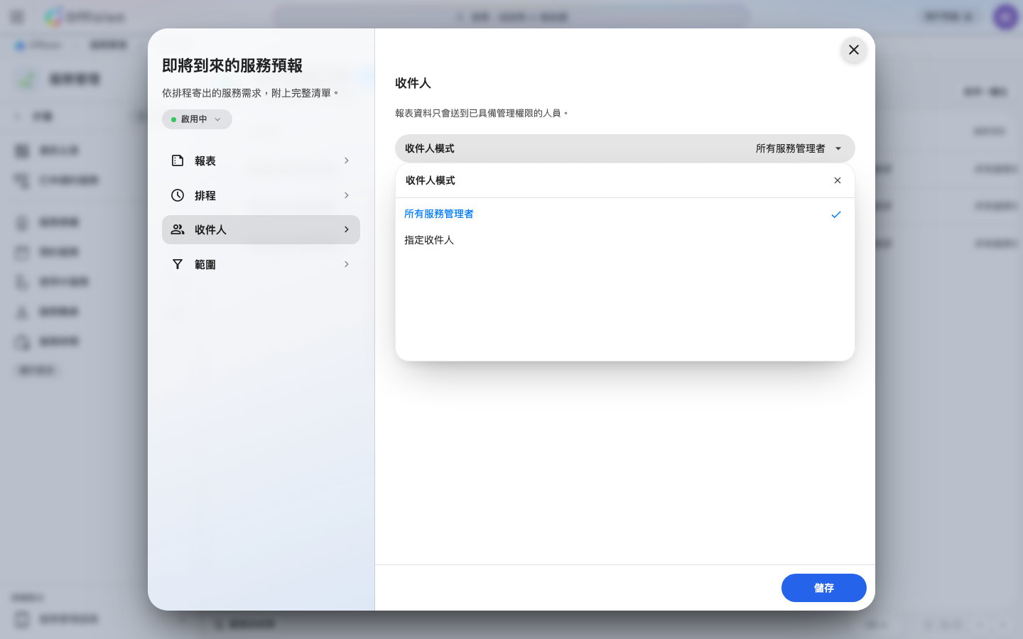 兩種收件人模式。