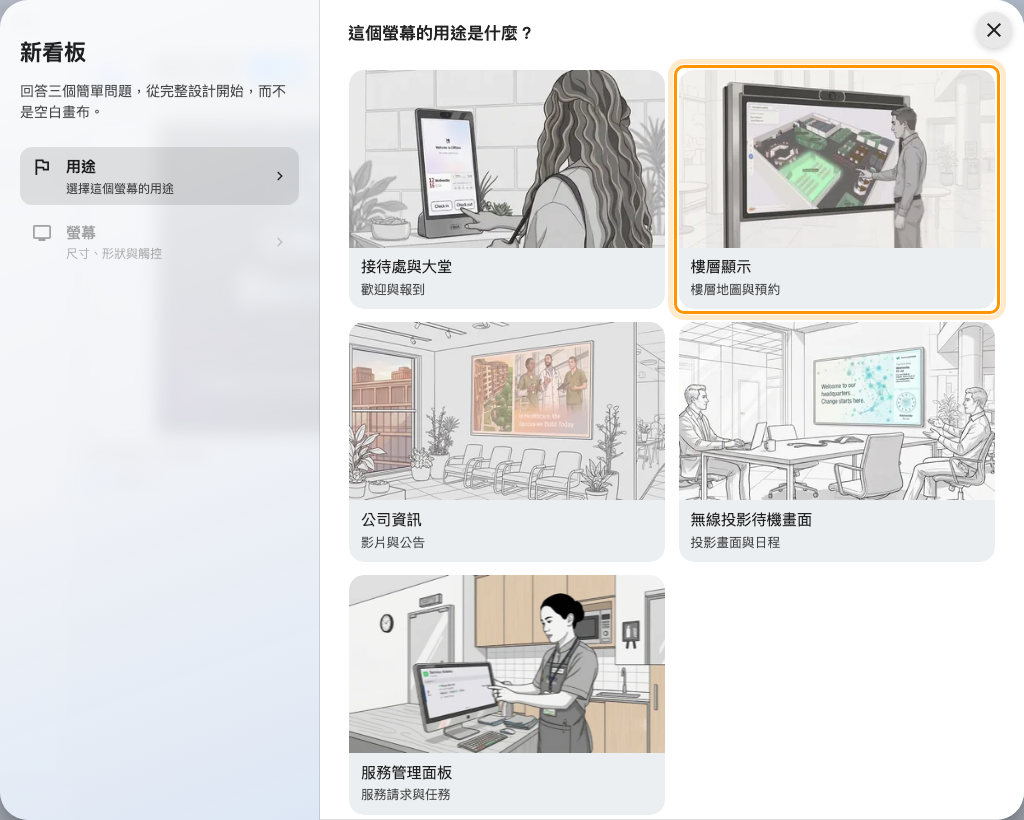 第二個用途，樓層顯示。它一開始就放好了這層樓的可用狀態地圖。