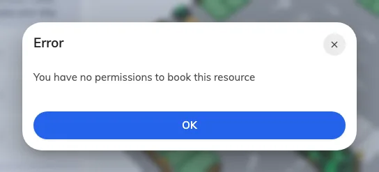 No permission. The desk is reserved for another team.