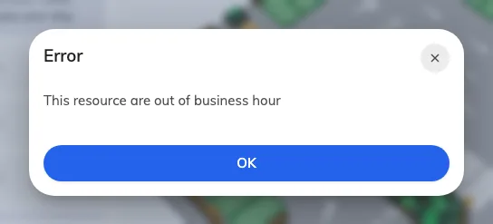 Outside business hours. Scanning again inside them works normally.