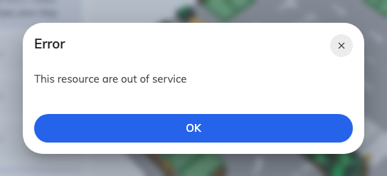 Out of service. The desk is not bookable by anyone until that period ends.
