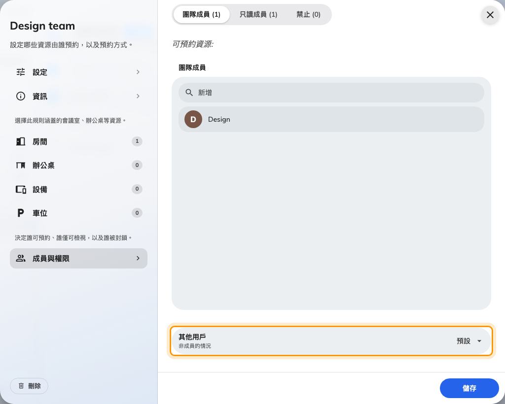 其他用戶：團隊以外的人會拿到什麼。