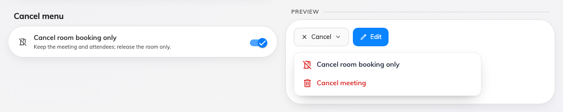 The console's single row, on the management calendar page.