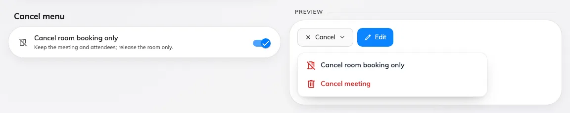 The console's single row, on the management calendar page.