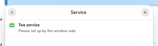 A service on a booking, carrying the status it has reached.