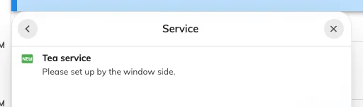A service on a booking, carrying the status it has reached.