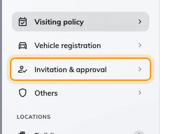 Invitation and approval, the third page of the policy.