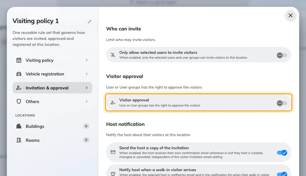 One switch. The rest of the page appears only once it is on.