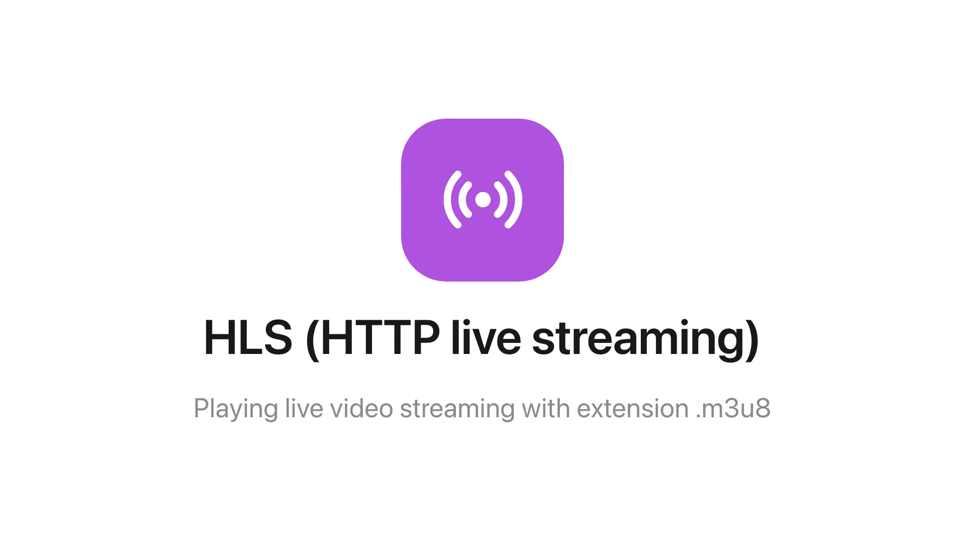 The HLS widget on the main stage.