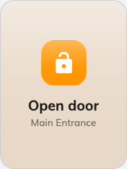 The open door button on an action tile.