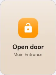 The open door button on an action tile.