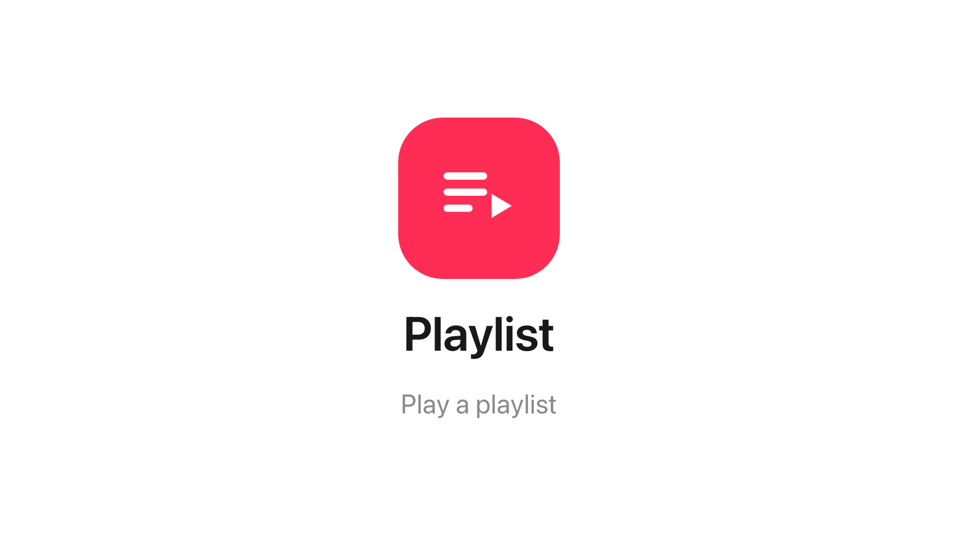 The Playlist widget on the main stage.