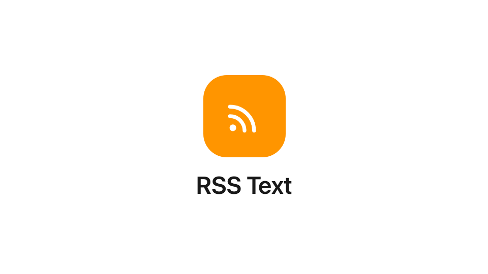 The RSS text widget on an info card.