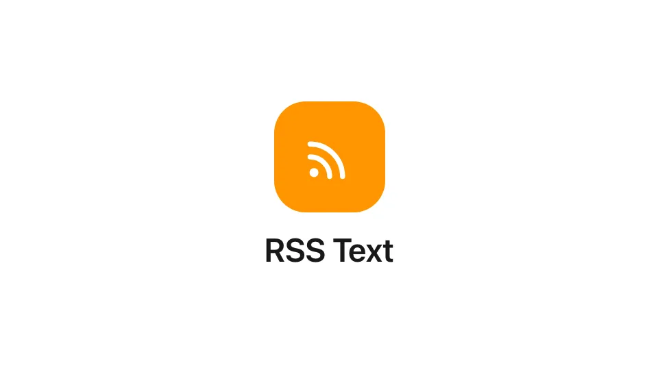 The RSS text widget on an info card.