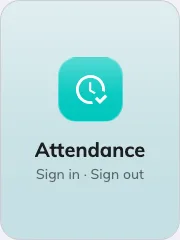 Take attendance on an action tile.